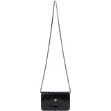 Chanel Quilted Lambskin Top Handle Wallet On Chain Crossbody Bag