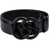 Gucci Black Leather GG Marmont Belt (75 / 30)