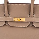 Hermès Taupe Togo Leather Birkin 35 Handbag (2023)
