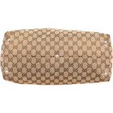 Gucci Monogram GG Canvas Abbey Horsebit Tote Shoulder Bag