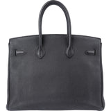 Hermès Noir Veau Togo Leather Gold Birkin 35 Handbag