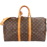 Louis Vuitton Monogram Canvas Keepall 45 Bandoulière Travel Bag