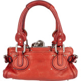 Chloé Red Leather Paddington Handbag
