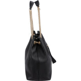 Gucci Black Leather Soho Chain Tote Crossbody Bag