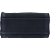 Chanel Bleu Cotton Deauville Tote Handbag