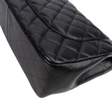 Chanel Caviar Leather Palladium Jumbo Double Flap Crossbody Bag
