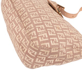 Fendi Monogram FF Zucca Canvas Baguette Buckle Shoulder Bag