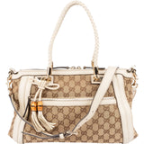 Gucci Monogram GG Bella Bamboo Handbag