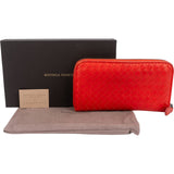 Bottega Veneta Intrecciato Leather Zip Around Wallet