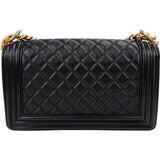 Chanel Quilted Lambskin Single Flap Medium Boy Crossbody Bag