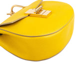 Chloé Yellow Grained Leather Drew Crossbody Bag