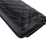 Chanel Quilted Caviar Leather Palladium Wallet On Chain Crossbody Bag