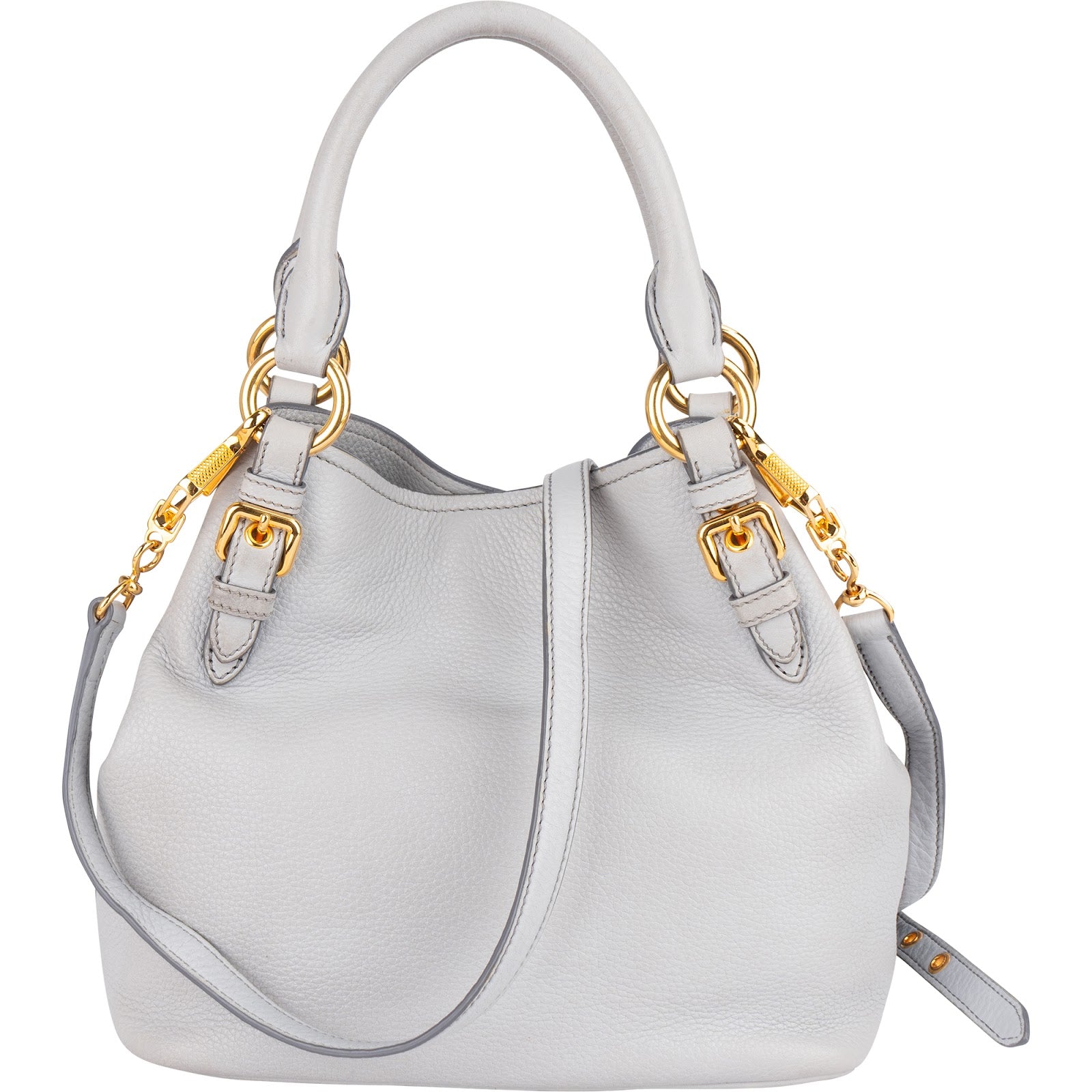 Miu Miu Vitello Lux Leather Handbag - vintageandkickz