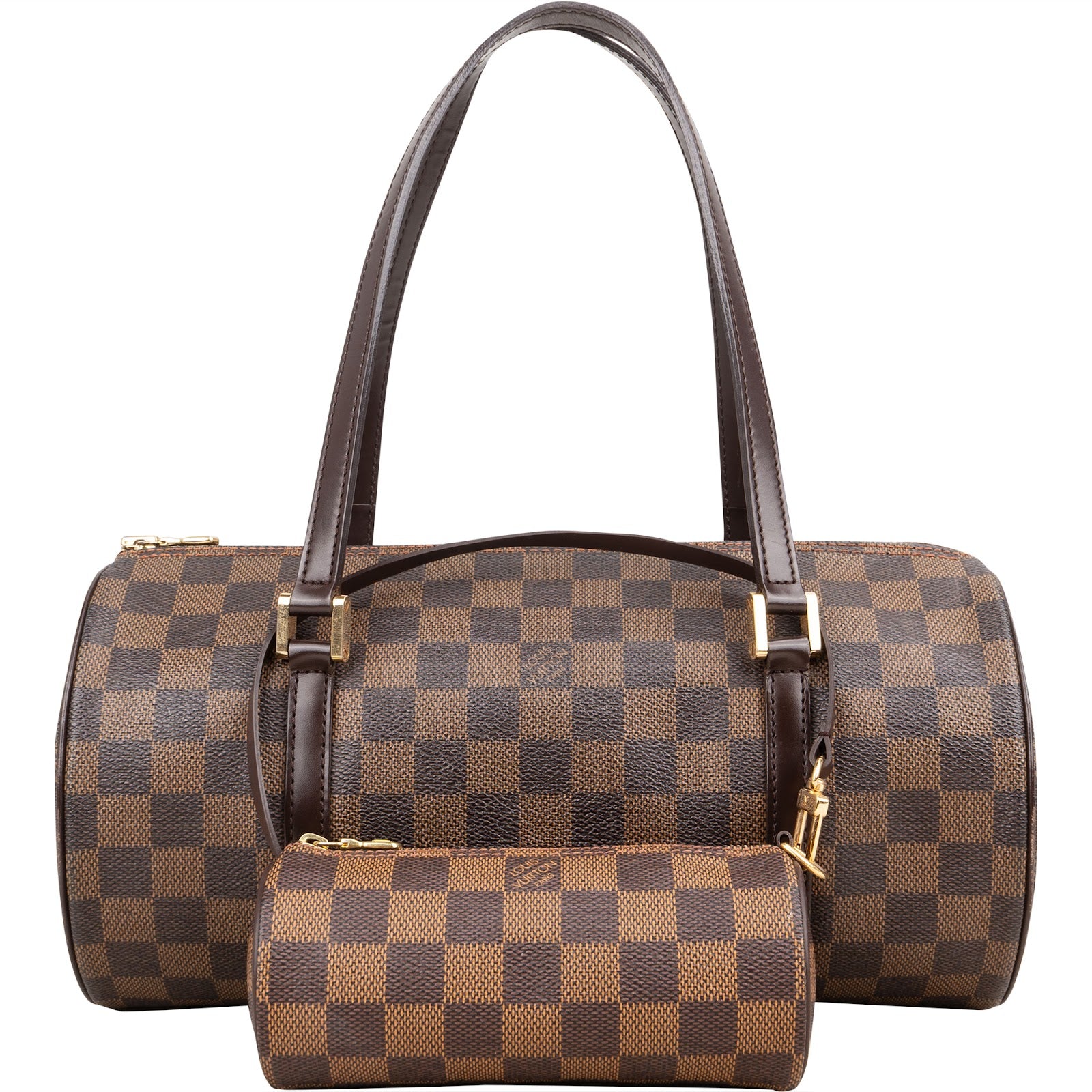 Louis Vuitton Monogram Damier Ebene Canvas Papillon Set Handbag - vintageandkickz