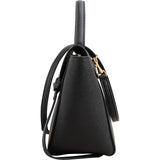 Celine Black Leather Grained Calfskin Belt Handbag