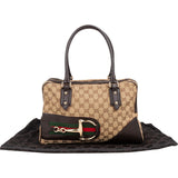 Gucci Monogram GG Canvas Horsebit Handbag