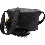 Chanel Quilted Lambskin Tassel Vanity Case Crossbody Bag