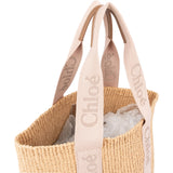 Chloé Raffia Woody Medium Basket Shoulder Bag