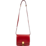 Celine Red Classic Boxcalf Leather Small Triomphe Crossbody Bag