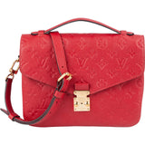 Louis Vuitton Red Leather Monogram Empreinte Métis Handbag