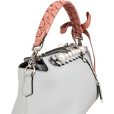 Fendi Blue Leather Mini Pearl Embellished By The Way Handbag