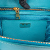 Prada Turquoise Saffiano Leather Galleria Handbag