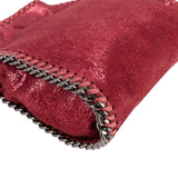 Stella McCartney Metallic Shaggy Mini Falabella Fold Over Tote Crossbody Handbag