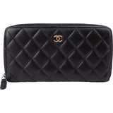 Chanel Quilted Lambskin CC Long Zipped Wallet