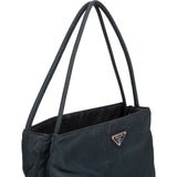 Prada Blue Nylon Triangle Shoulder Bag