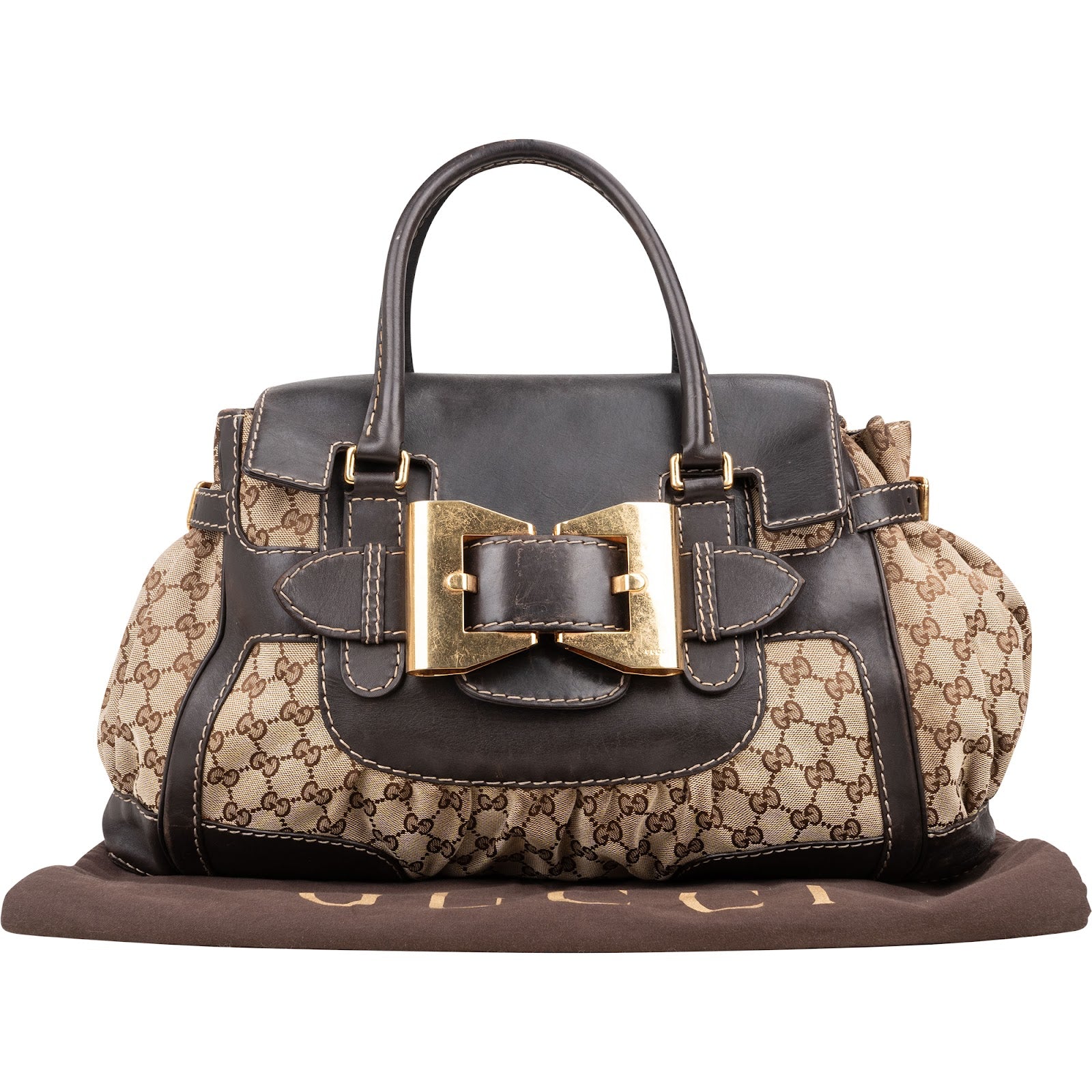 Gucci GG Monogram Hysteria Top Handle Handbag - vintageandkickz