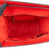 Celine Red Drummed Calfskin Leather Luggage Handbag