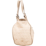 Fendi Monogram Zucca Baguette Buckle Shoulder Bag