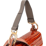 Chloé Croc-Embossed Leather C Shoulder Crossbody Bag