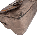 Christian Dior Metallic Leather Gaucho Saddle Handbag