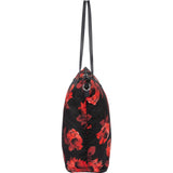 Prada Tessuto Stampato Rose Monogram Tote Shoulder Bag