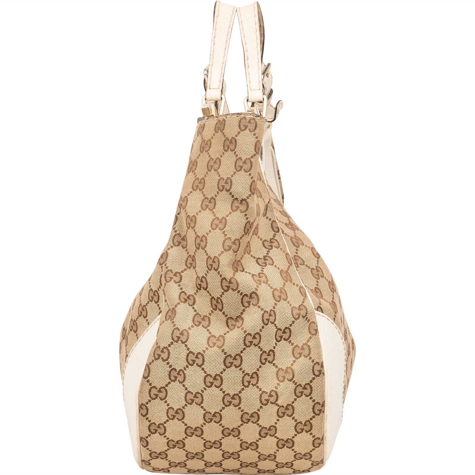 Gucci Monogram GG Canvas Charlotte Hobo Shoulder Bag - vintageandkickz