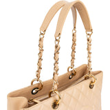 Chanel Quilted Caviar Leather CC Grand Shopping Tote Shoulder Bag