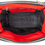 Prada Calf Leather Animal Hair Bibliothèque Handbag