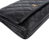 Chanel Quilted Caviar Leather Wallet On Chain Crossbody Bag