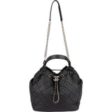 Chanel Quilted Lambskin Drawstring Bucket Shoulder Bag