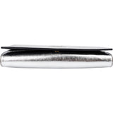 Saint Laurent Silver Metallic Leather Belle De Jour Wallet On Chain Crossbody Bag