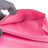 Hermès Pink Ostrich Béarn Wallet