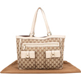 [🔄️B20 / F30] Gucci Monogram GG Canvas Abbey Tote Shoulder Bag - vintageandkickz
