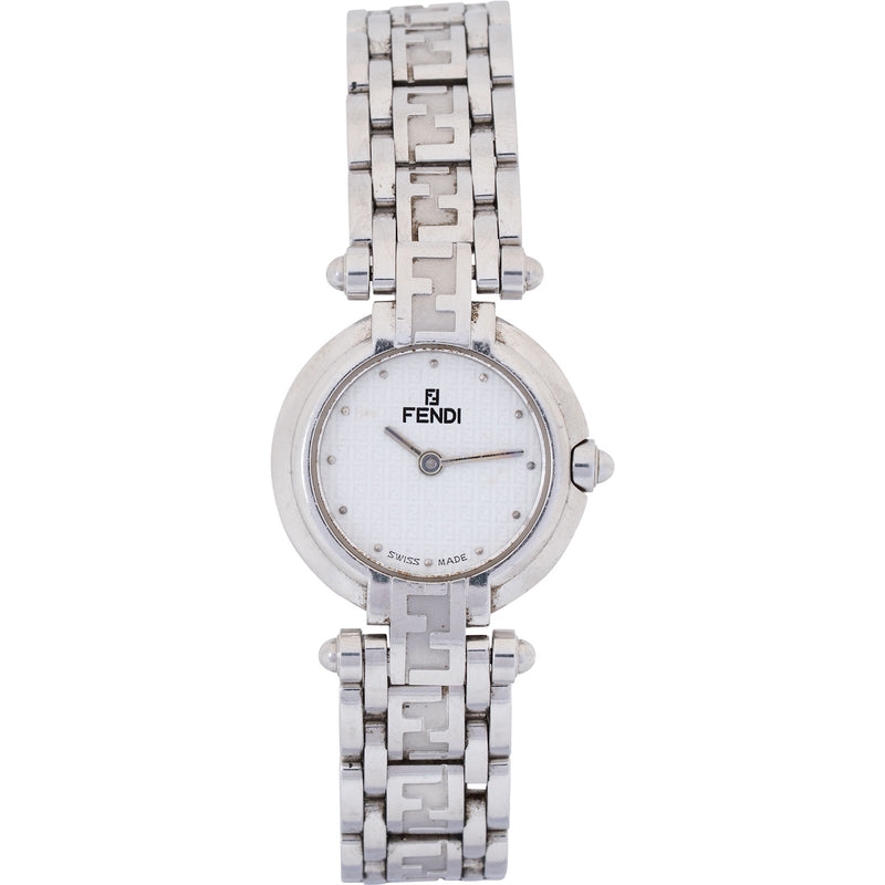 Fendi Silver Tone F-Link Orologi Woman Watch