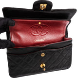 Chanel Quilted Lambskin 24K Gold Small Double Flap Shoulder Bag