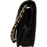 Chanel Quilted Caviar Leather Wallet On Chain Crossbody Bag