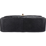 Chanel Quilted Caviar Leather Gold Jumbo Double Flap Crossbody Bag