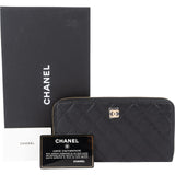 Chanel Quilted Caviar Leather CC Classic Long Zipped Wallet