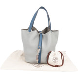 Hermès Taurillon Clemence Bicolor Picotin Lock 22 (MM) Handbag