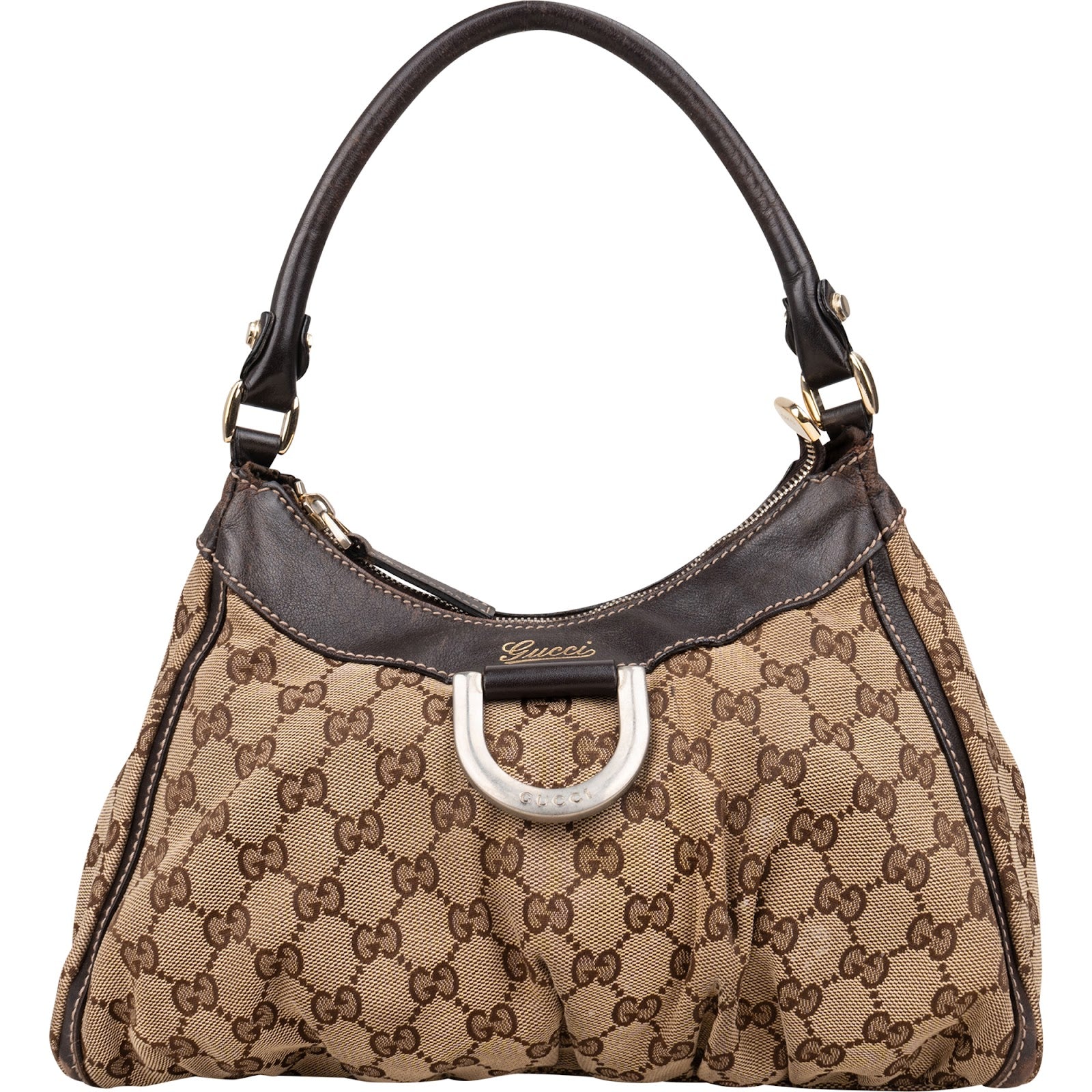 Gucci Monogram GG Canvas Abbey Handbag - vintageandkickz